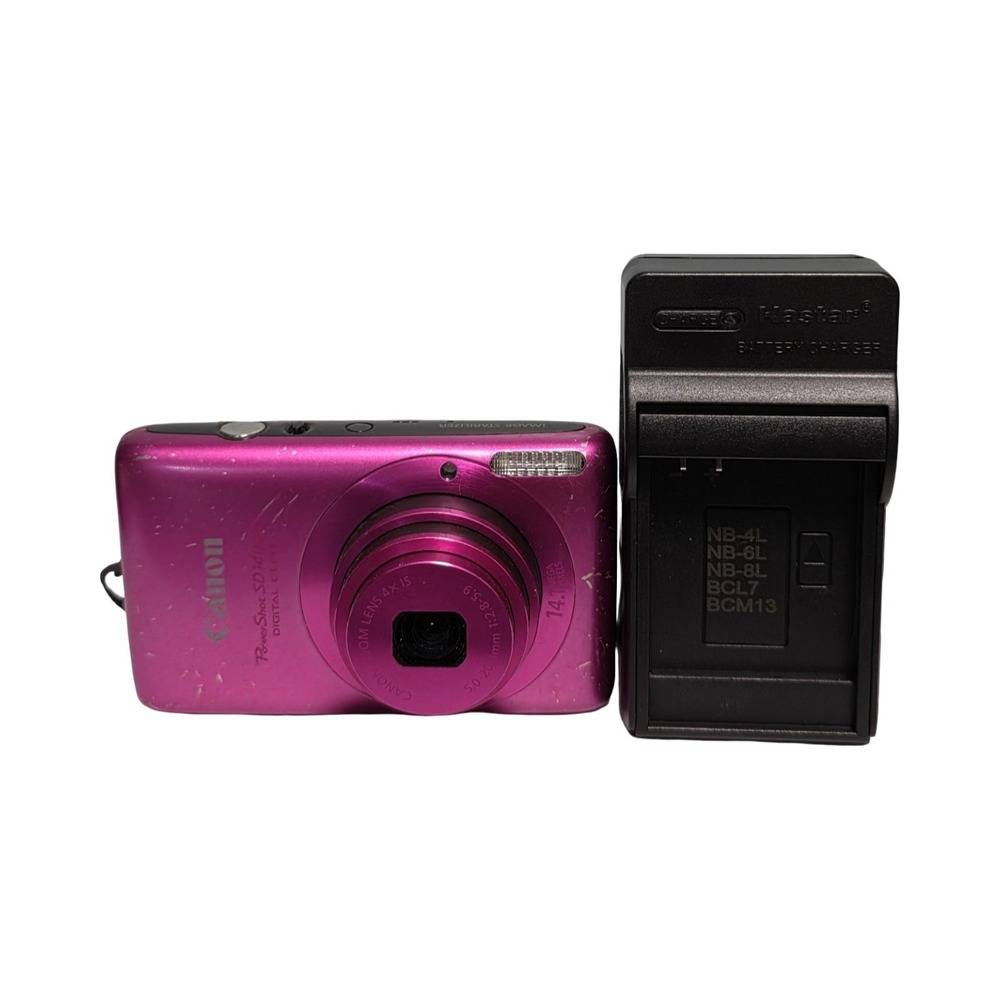 Canon PowerShot SD1400 IS 14.1MP Digital ELPH Camera Pink w/4x Zoom - Picture 2 of 16